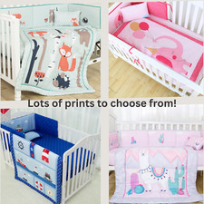 Baby Bettwäsche Set Kinderbett Bettpaket Junge Mädchen Gitterbett Decke & Spannbetttuch & Kissen Crib price