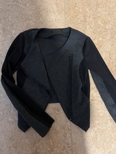 H&M Damen Kurzjacke Schwarz Freizeit mit Taschen Reißverschluss Langarm XS Damen-Jacke price