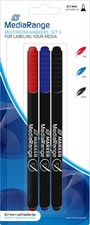 3 Mediarange Marker für BD / CD / DVD blau, rot, schwarz CD / DVD Zubehör price