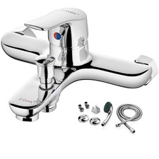 Badewannenarmatur Wannen Einhebelmischer Wasserhahn mit Handbrause Bad Armatur Badewannen price