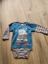 Baby Bodysuit our farm green cow brown 62/68 Topolino Baby-Bodysuit price