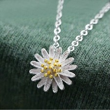 925 Sterling Silber schöne Blume Anhänger Halskette Damen Mädchen Schmuck Silver Necklace price
