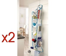 2 x Kleeneze Übertür Aufbewahrung Regale Bad/Küche/Spielzeug ordentlich 6 Taschen schmal Badezimmer-Shelf price
