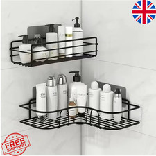 Wandregal Organizer Schwarz Weiß | Küche Bad Aufbewahrung Regal Halter Badezimmer-Shelf price
