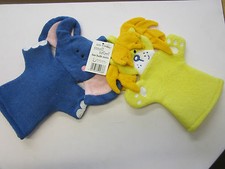 Blauer Elefant & gelber Löwe Spaß Kinder/Baby Badehandschuhe Spielzeug Waschhandschuh Puppe Baby-Bath Sponge price