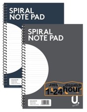 A4 (20x28) Spiral Notizbuch Notizblock perfekt für Schule/Arbeit Notizen! 80 linierte Seiten Notebook & Notepad price
