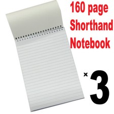 3 x 160 Seiten Reporterblock Notizblock Notizblock Notizbuch Kurzschrift Bücher 8” x 5” Notebook & Notepad price