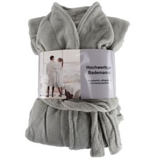 Hochwertiger unisex Bademantel in Grau S - XL extra weiche Struktur Bademantel price