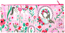 31cm FEDERMÄPPCHEN lang abwischbar PVC rosa Blumen GISELA GRAHAM Aufbewahrungstasche Etui Pencil Case price