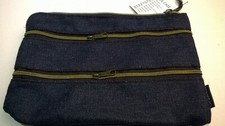Pencilcase / Stifte- Etui im Jeans-Style / Blau mit Reißverschlüsse Pencil Case price
