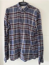 Tom Tailor Denim Herren Hemd Gr. M Regular Fit Kariert Blau Braun Baumwolle TOP Herren-Hemd price