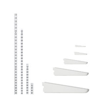 Doppelfachregal WEISS Ständer und Halterungen verstellbar starkes Regal Wandregal Bürogarderobe price