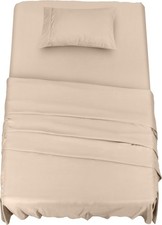Utopia Bedding 3-teiliges Bettwäscheset 90x190 Beige Mikrofaser Bedding Set / Schlafset price
