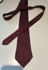 Christian Dior Monsieur Seidenkrawatte Vintage Paris Rot Löwe Geometrisch Tie price