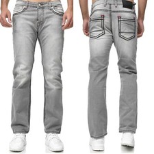Herren Jeans Hose Denim- Washed Straight Cut Regular Stretch Dicke Naht - J-3337 Herren-Jeans / Denim Hosen price