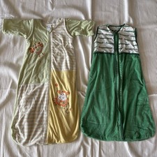 2 Baby Schlafsäcke in grün Übergang (80 und 90 cm) guter gebrauchter Zustand Baby-Schlafsack price