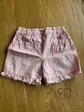 Süße Gestreifte Baby-Shorts Mädchen Gr. 80 mit Rüschensaum Baumwolle Top Baby-Shorts price