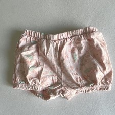 so cute Baby Shorts Bloomer geblümt rosa/weiß/grün Gr. 80 Bio-Baumwolle Baby-Hosen price