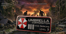 Umbrella Corporation KFZ Metall Emblem Aufkleber 10x4 cm schwarz Aluminium Logo Umbrellas price