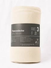 Fleecedecke Creme 125x150 cm | Kuscheldecke Sofadecke Wohndecke | Neu Sofadecke price