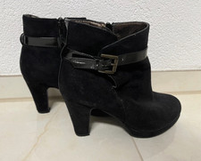 Pearlz Damen Stiefeletten Schwarz EU 39 Blockabsatz Reißverschluss Schnalle Damenstiefel price