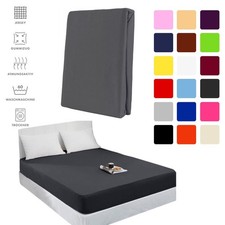 Spannbettlaken 100% Baumwolle Jersey Spannbetttuch Laken Bettlaken 160GSM DE Bettlaken price