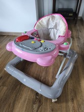 Lauflernhilfe Gehfrei Lauflernwagen grau/rosa  Musik, Telefon Spiel Beschäftigun Lauflernhilfe price