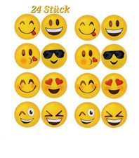 😊24 Stück Emoji Aufkleber Set – Gute Laune zum Aufkleben! 😊Lachende Gesichter Geschenkartikel price