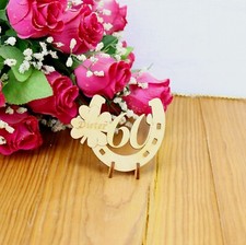 60 Geburtstag Geschenk Personalisiertes Hufeisen Kleeblatt Holz Tischdeko Geschenkartikel price