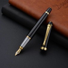 Brunnen Stift Luxus Schwarz Tinte Schule Lehrer Student Büro Calligraphies Gold Fountain Stift price