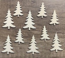 10 Streudeko Holz Bastelzubehör Weihnachten Xmas Tanne Weihnachtsbaum Baum Weihnachtsdeko & Zubehör price