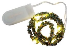 Wichtel Zubehör Deko Mini Weihnachtsgirlande Girlande mit Lichterkette LED 30cm Weihnachtsdeko & Zubehör price