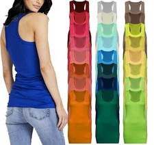 Damen Tank Top Racerback Ringerrücken Trägertop Trägershirt Rundhalz Unterhemd 2 Damen-Unterhemd price