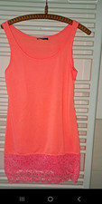 Damen Unterhemd Tanktop Rosa mit Spitzenbesatz, Größe 42, ohne Muster Damen-Unterhemd price