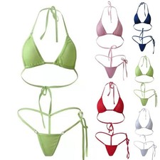 Dreipunkt Badeanzug für Damen Neckholder Beachwear für Sommeraktivitäten Plaj Giysisi price