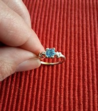 Modeschmuck Silberfarbener Ring Mit Blauem Stein Modeschmuckring price