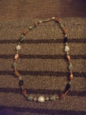 Kette Mit Bunten Perlen/Steinen Modeschmuck gebraucht Halskette mit bunten Steinen price