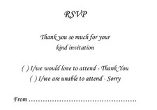10 Hochzeit Einladung Party RSVP Karten - kostenlose P&P Davetiye price