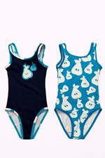 bpc 2-er Mädchen Badeset Badeanzug Badeanzugset blau weiss NEU Gr. 92/98 104/110 Mädchen-Bademode price
