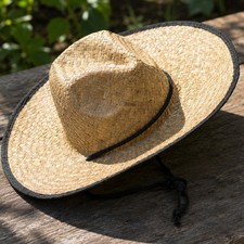 Naturstrohhut Sommerhut Unisex 58–60 cm Strohhut mit Kordelzug & stabilem Rand Herrenhut price