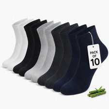 10 Paar Bambus Socken Schwarz Herren Damen Business Socken Weiche Strümpfe Herrensocken price