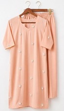 Pfirsich Blumen verziert Tunika & Hose Set bescheiden lässig Co-Ord Outfit Modest-Tunika price