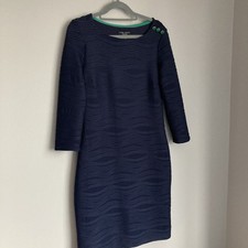 Laura Ashley Damen Kleid UK 8 dunkelblau bescheiden strukturiert Workwear Tunika Modest-Tunika price