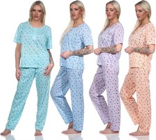 Damen Pyjama Hose & Shirt Schlafanzug Pyjama-Set; Gr. M L XL 2XL Damenpyjama price