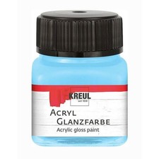 Kreul Acryl Glanzfarbe hellblau 20ml Glas 100 ml / 12,45 Euro Glasfarbe price