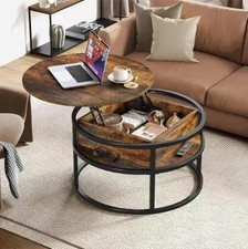Rustikaler Holz Couchtisch mit Stauraum Lift Up Top Couchtisch für Wohnzimmer Orta Sehpa price