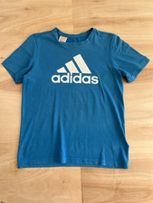 Adidas T Shirt Jungen 13-14 Jahre Blau Logo Sport Training Jungenhemd price