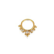 Septum Clicker 3 Kristalle Edelstahl 316L Gold Silber - Piercing Ring 10mm Gold- & Silber-Piercing price