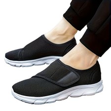 Sneakers, Herren, Freizeitschuhe, Gr. 40,5, schwarz, 1x getragen, extra breit, Herren-Freizeitschuhe price