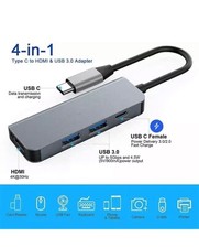 USB C Hub, Ultra Slim 4-in-1 Typ C Hub Adapter mit 4K HDMI, USB-C Power HDMI Kablo price